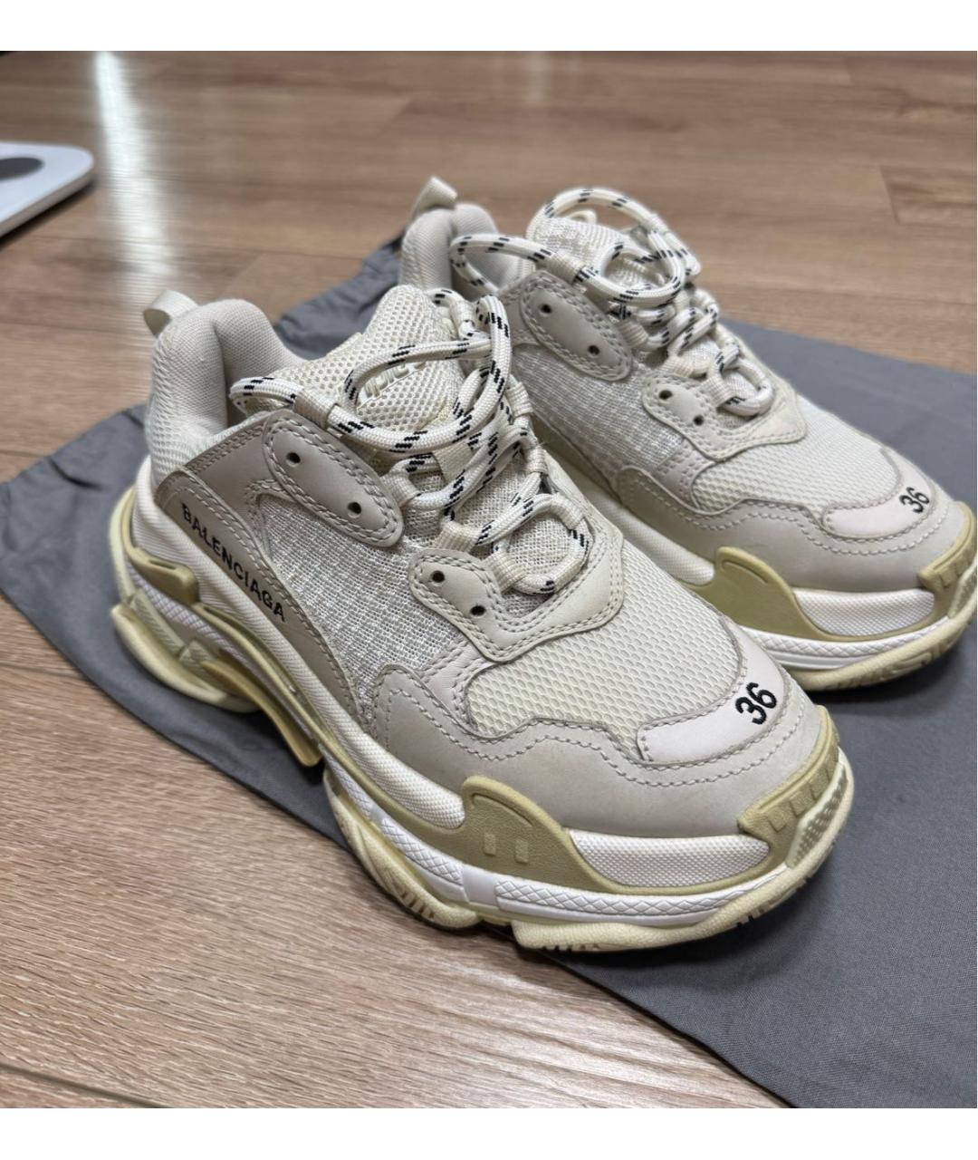 BALENCIAGA Белые кроссовки, фото 3