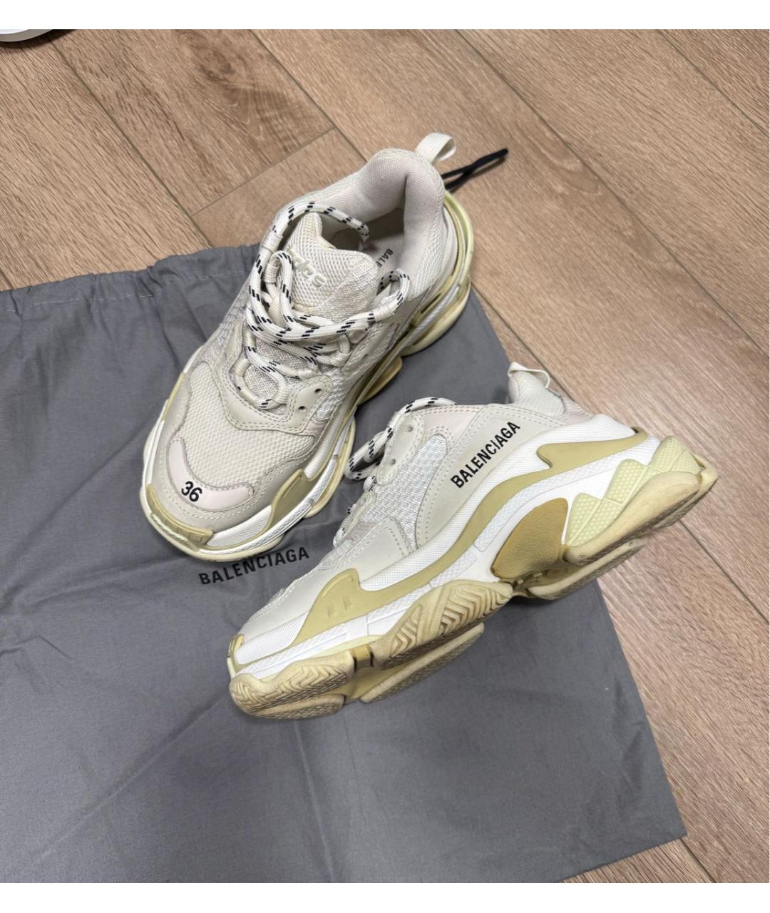 BALENCIAGA Белые кроссовки, фото 5