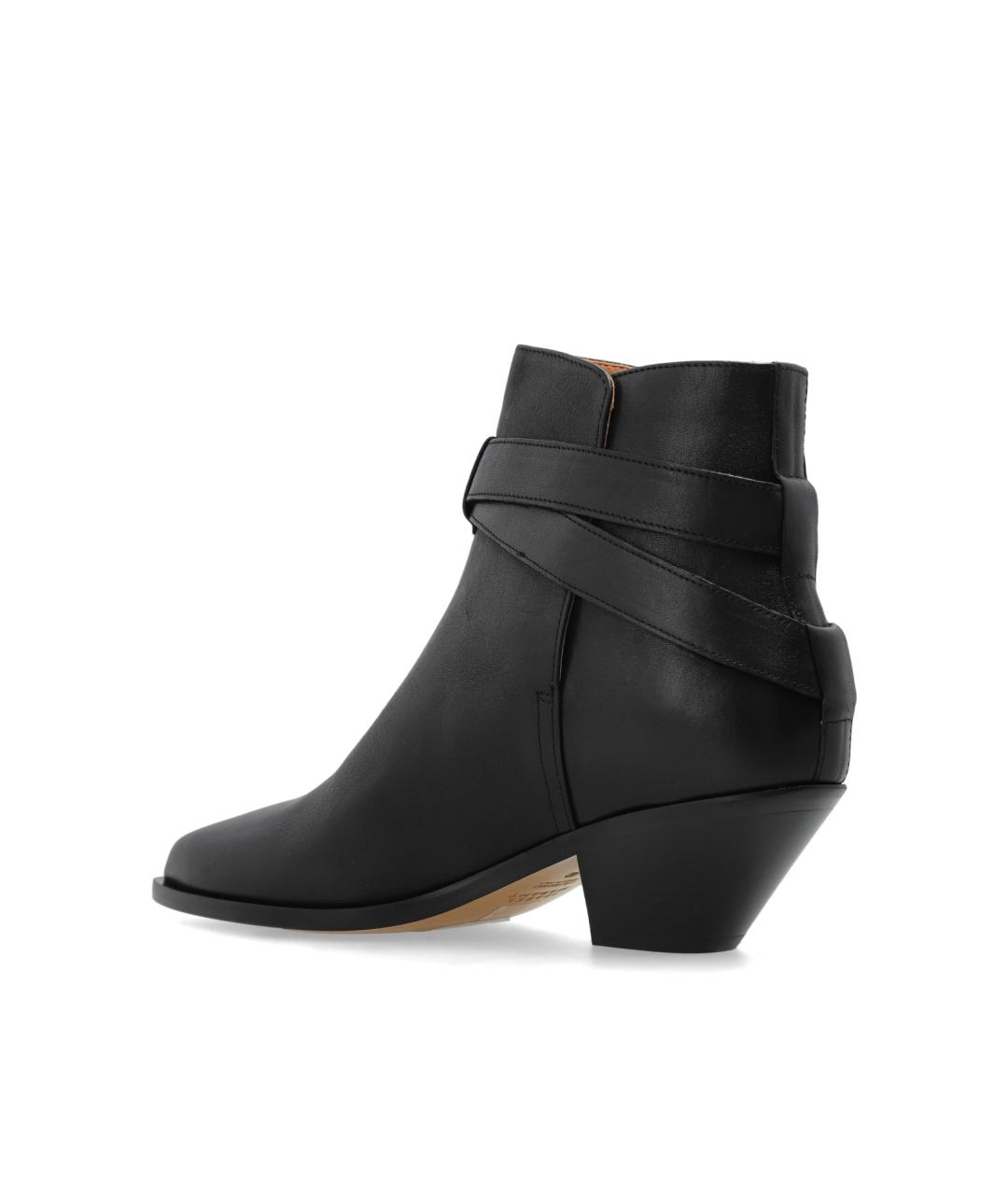 ISABEL MARANT Черные кожаные ботильоны, фото 4