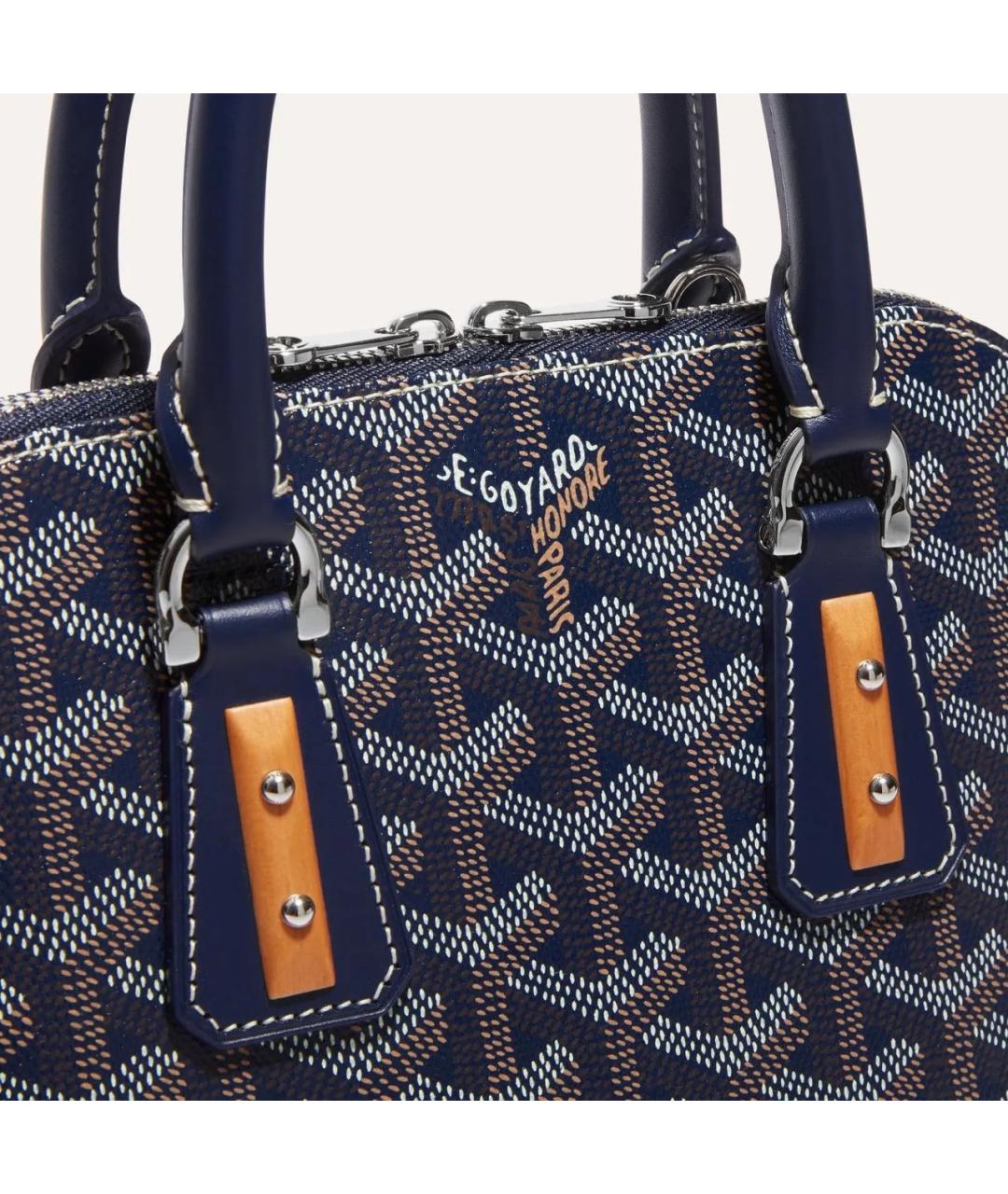GOYARD Темно-синяя сумка с короткими ручками, фото 5