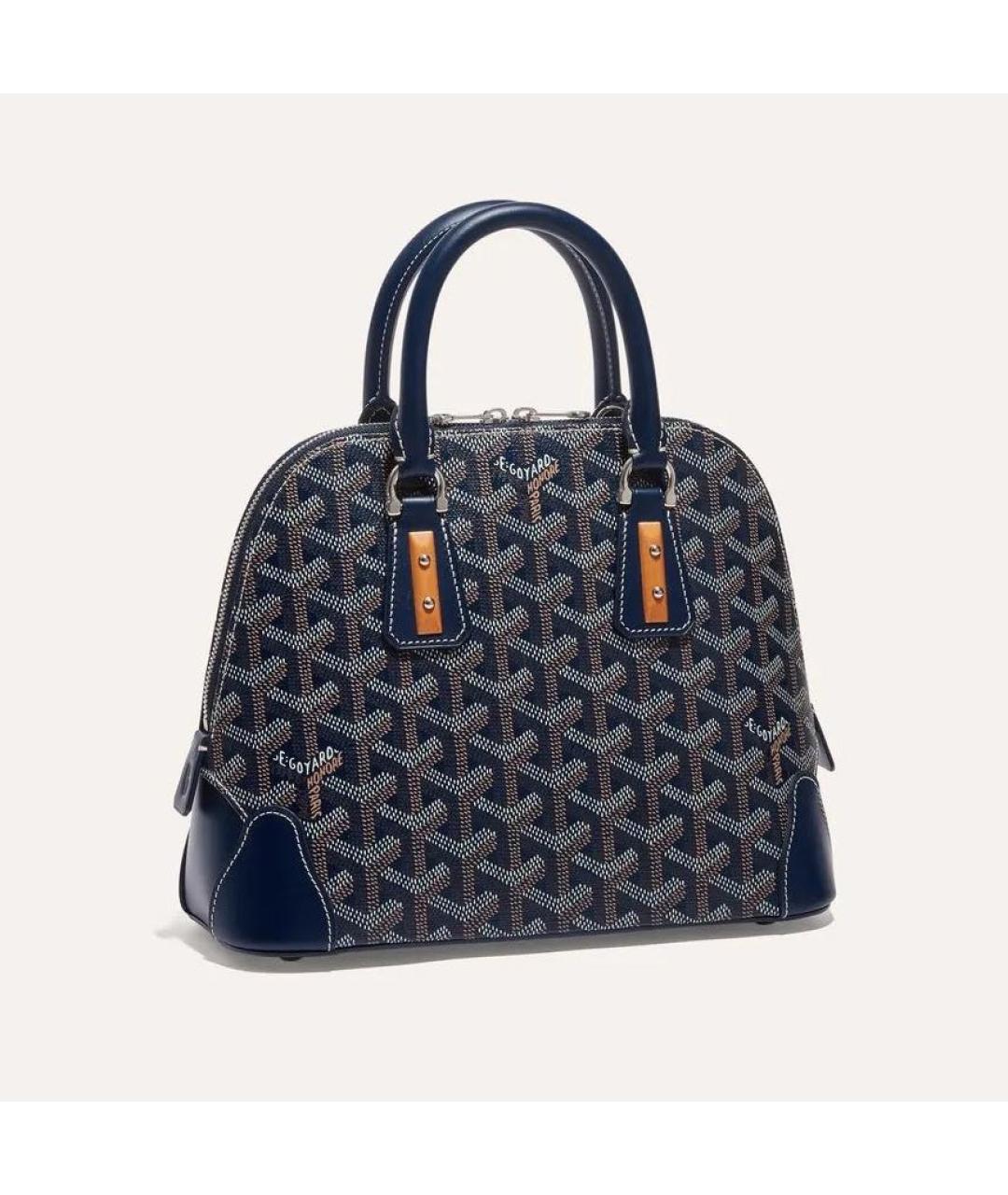 GOYARD Темно-синяя сумка с короткими ручками, фото 6
