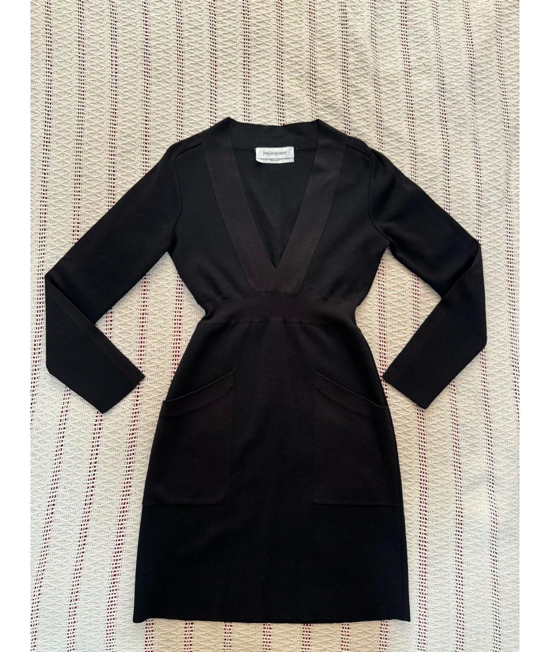 SAINT LAURENT Черное повседневное платье, фото 8