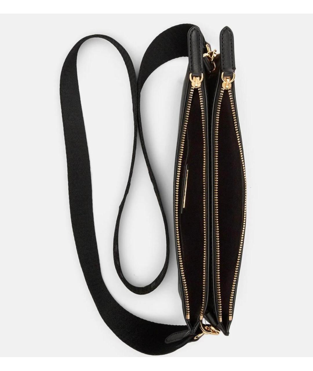 RALPH LAUREN Черная кожаная сумка через плечо, фото 2