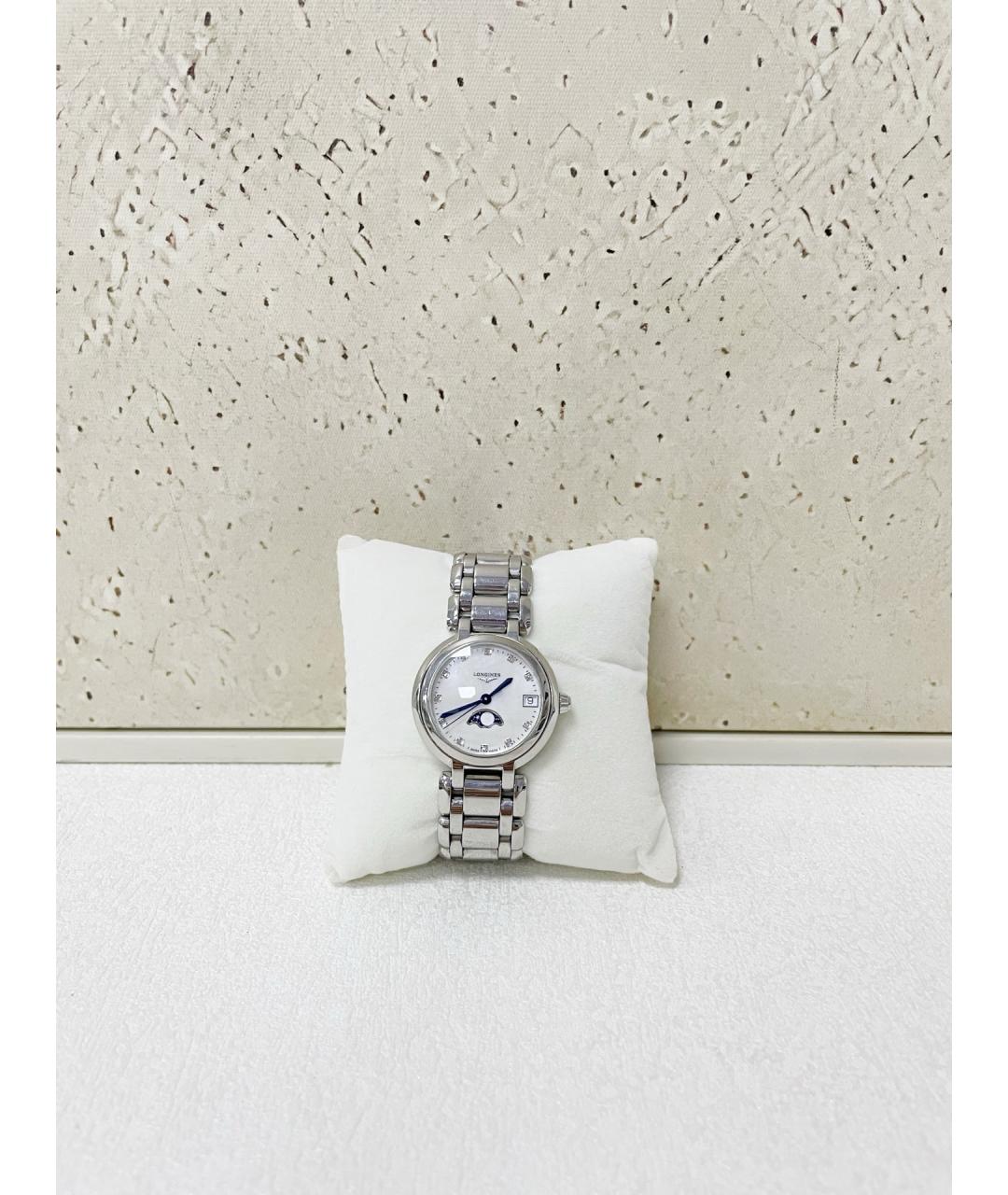 LONGINES Белые металлические часы, фото 3