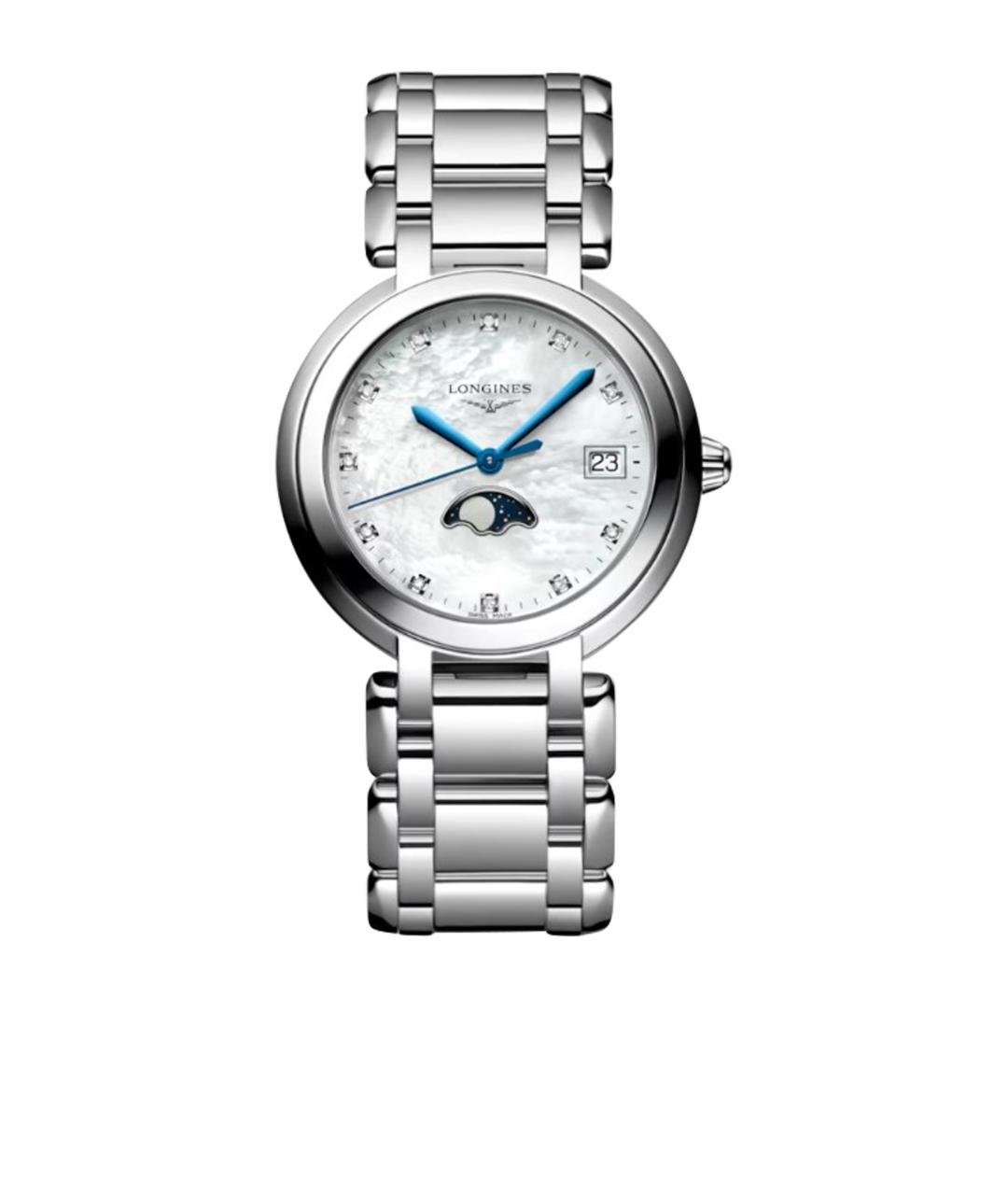 LONGINES Белые металлические часы, фото 1