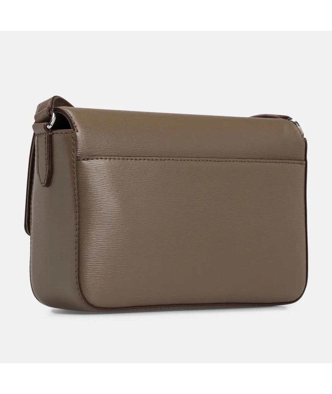 DKNY Коричневая кожаная сумка через плечо, фото 3