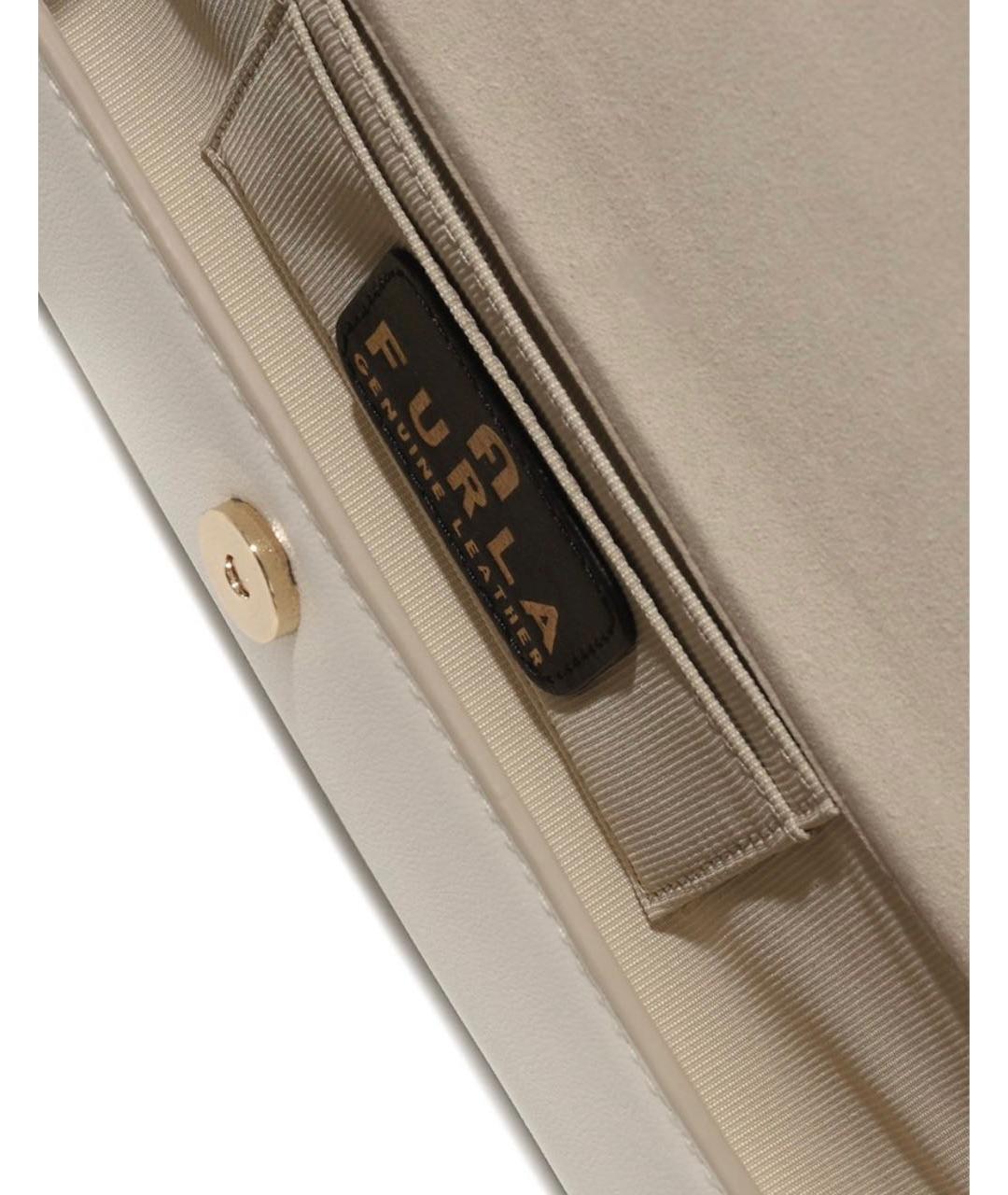 FURLA Белая кожаная сумка через плечо, фото 5