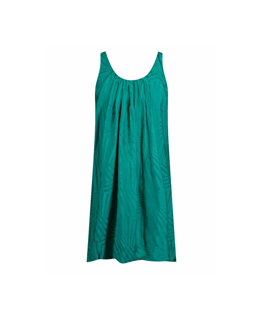 MCQ ALEXANDER MCQUEEN Бирюзовое вискозное коктейльное платье, фото 8