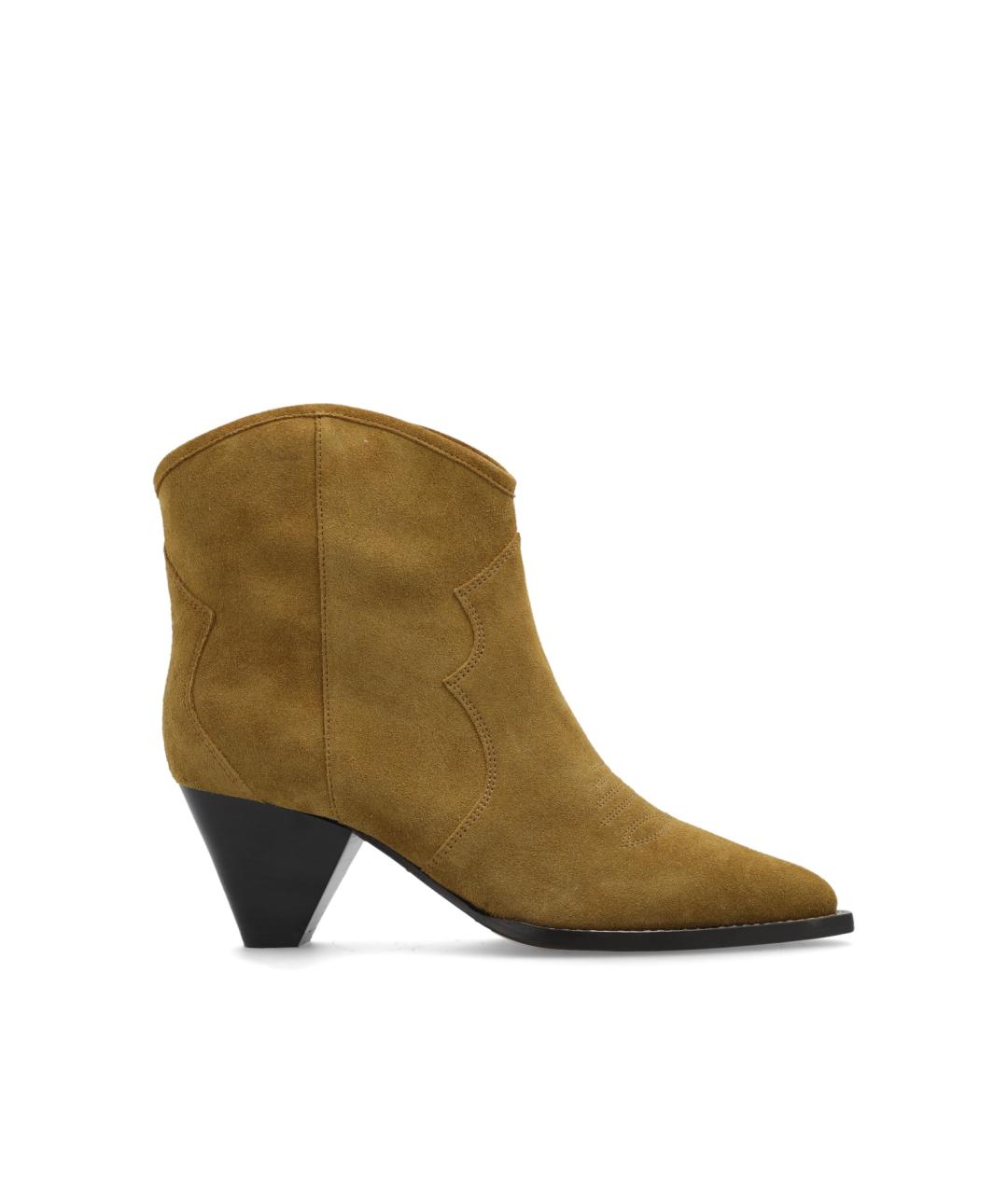 ISABEL MARANT Бежевые замшевые ботильоны, фото 7