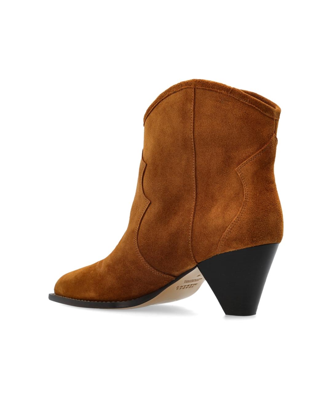 ISABEL MARANT Коричневые замшевые ботильоны, фото 4