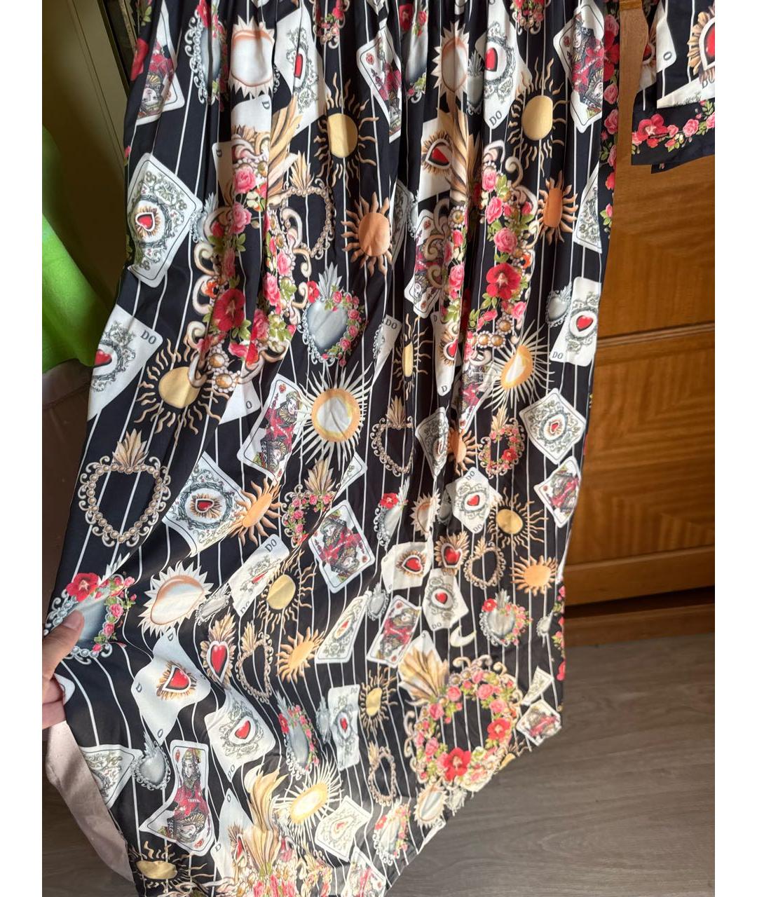 DOLCE&GABBANA Мульти хлопковое вечернее платье, фото 7