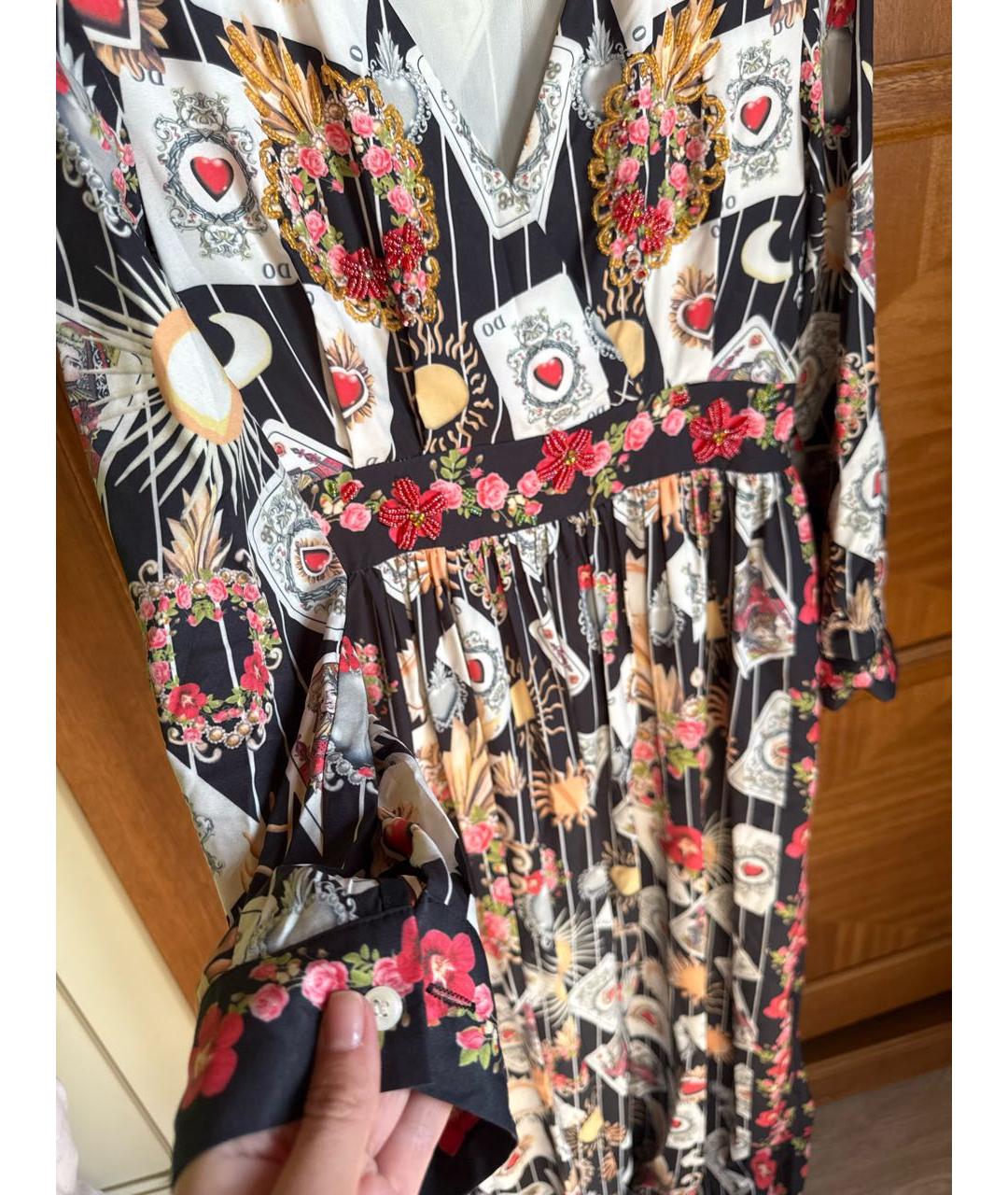 DOLCE&GABBANA Мульти хлопковое вечернее платье, фото 6