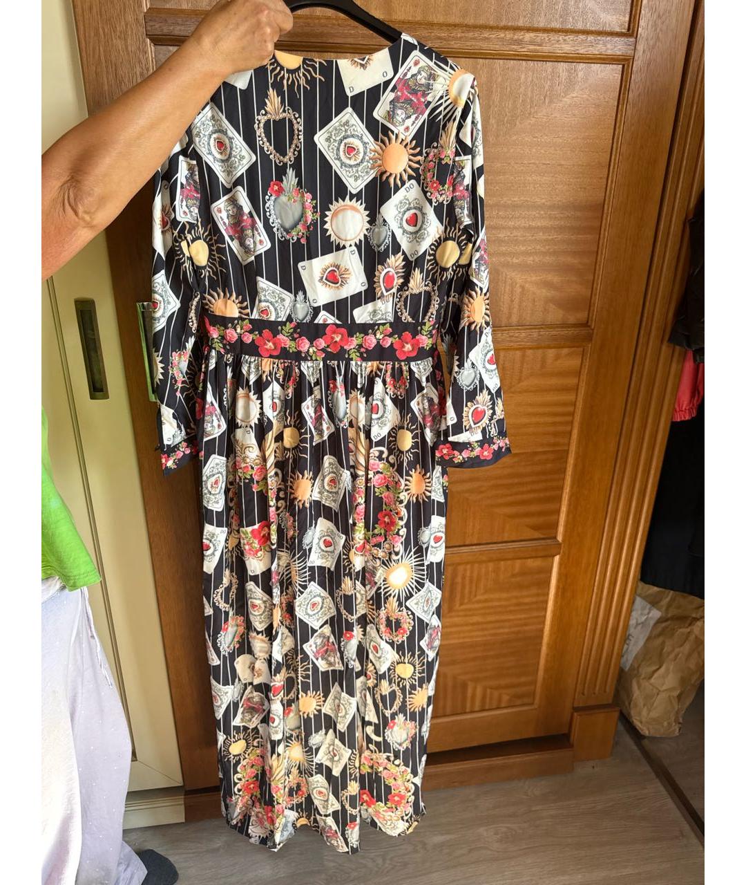 DOLCE&GABBANA Мульти хлопковое вечернее платье, фото 2