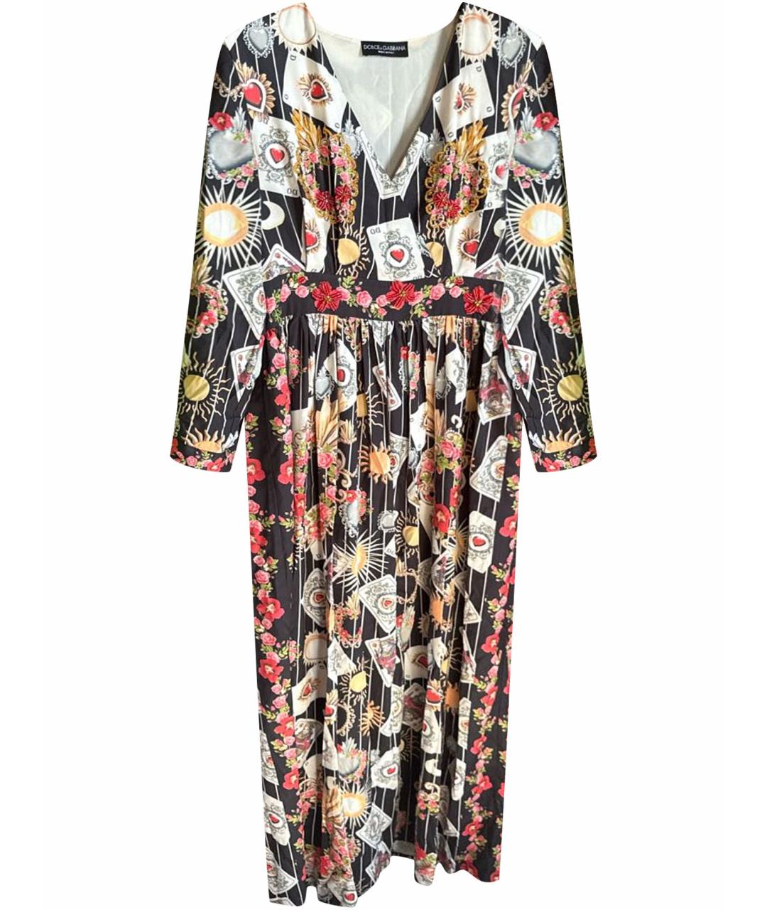 DOLCE&GABBANA Мульти хлопковое вечернее платье, фото 1