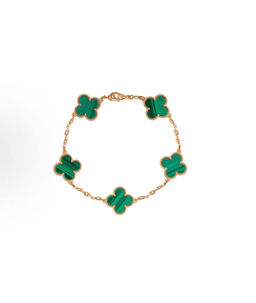 VAN CLEEF & ARPELS Зеленый браслет из желтого золота, фото 8