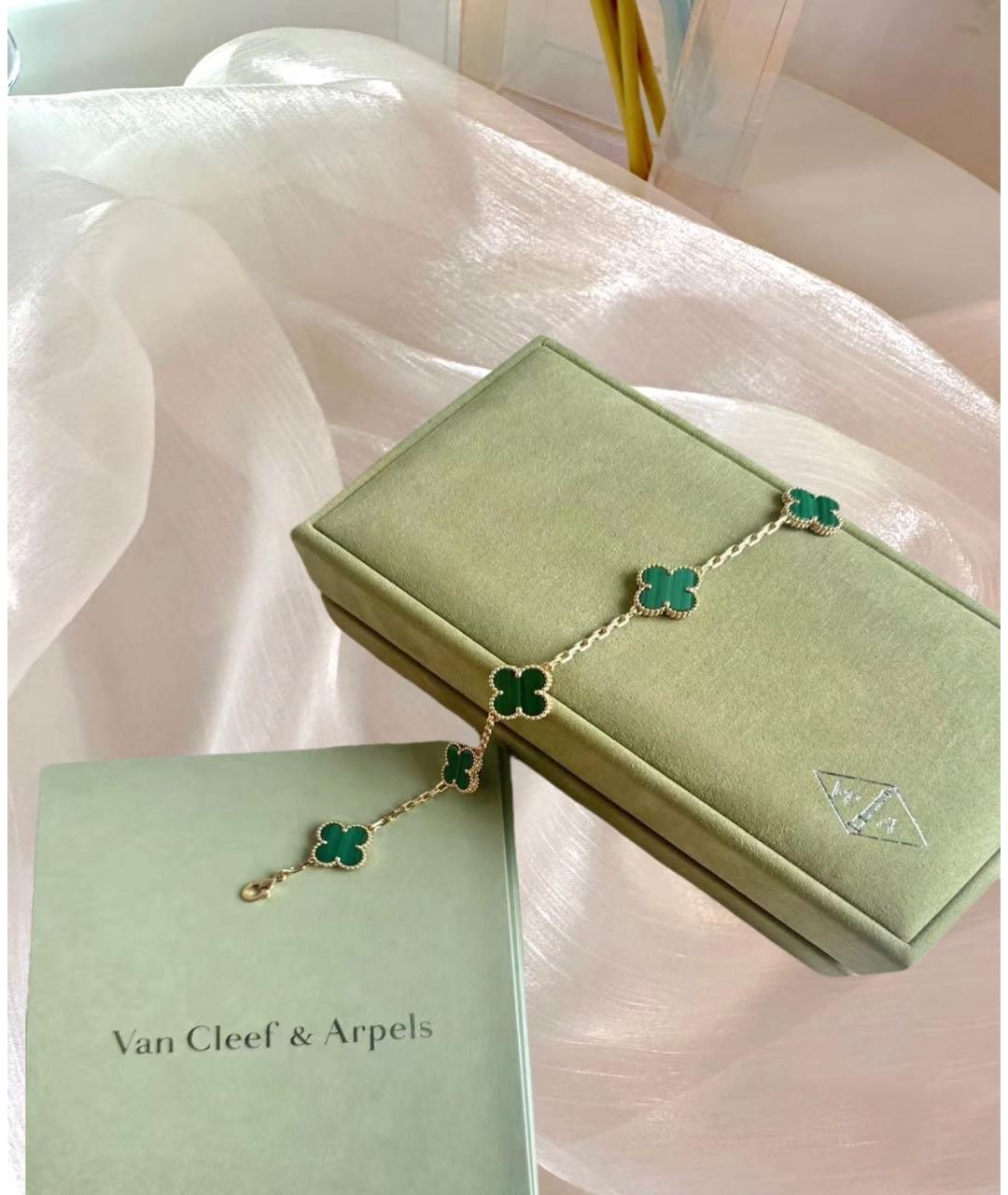 VAN CLEEF & ARPELS Зеленый браслет из желтого золота, фото 6