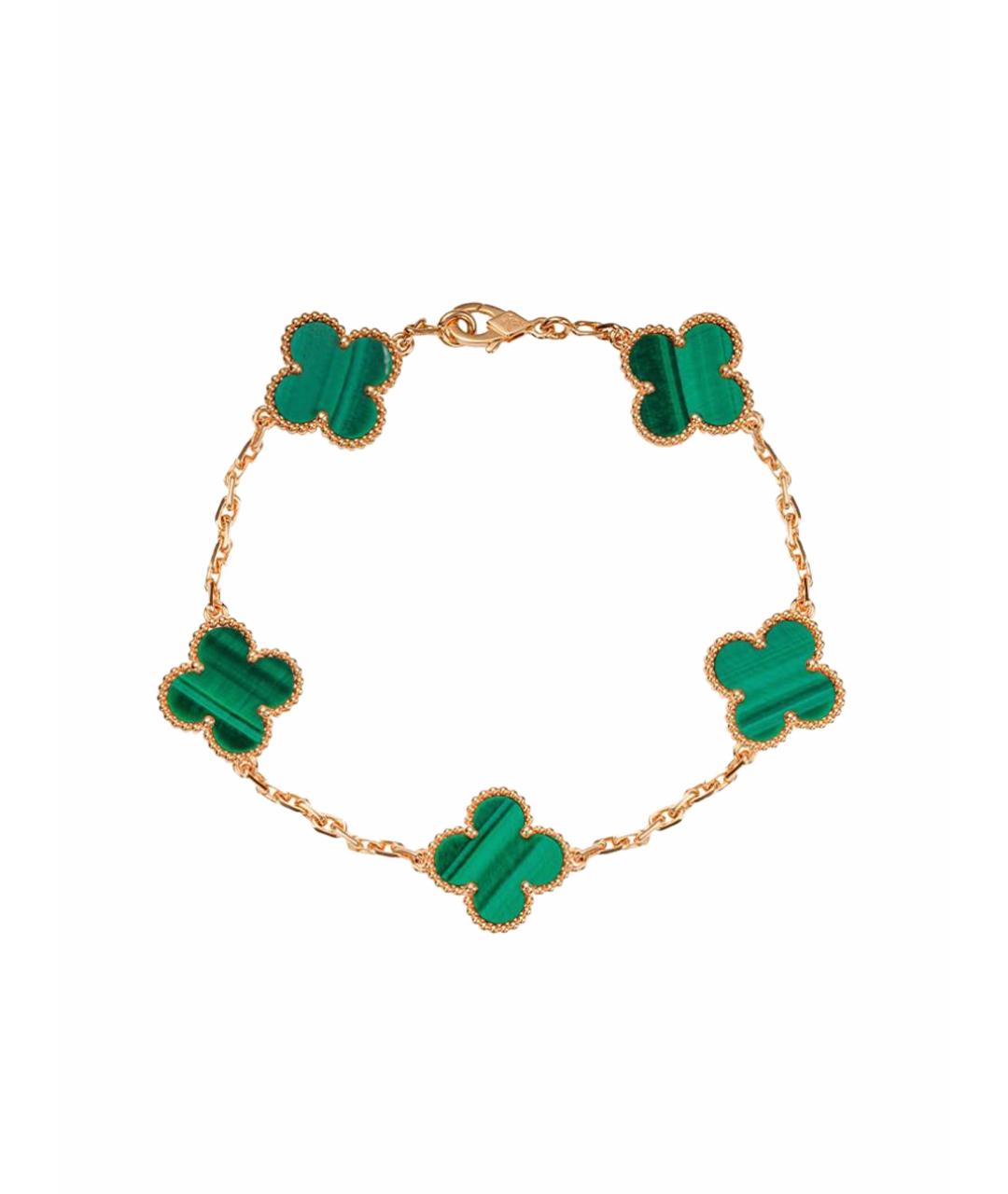 VAN CLEEF & ARPELS Зеленый браслет из желтого золота, фото 1