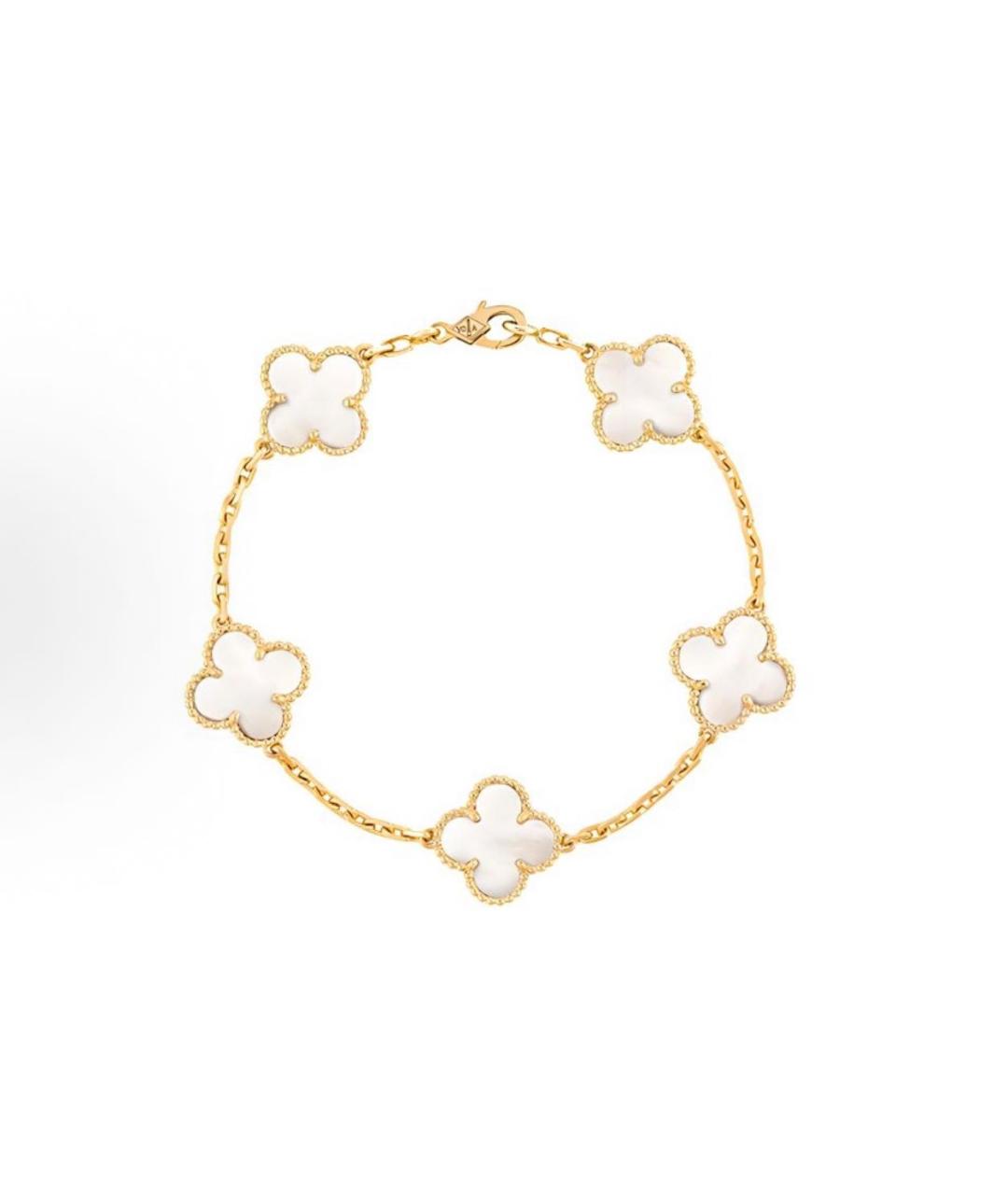 VAN CLEEF & ARPELS Белый браслет из желтого золота, фото 7