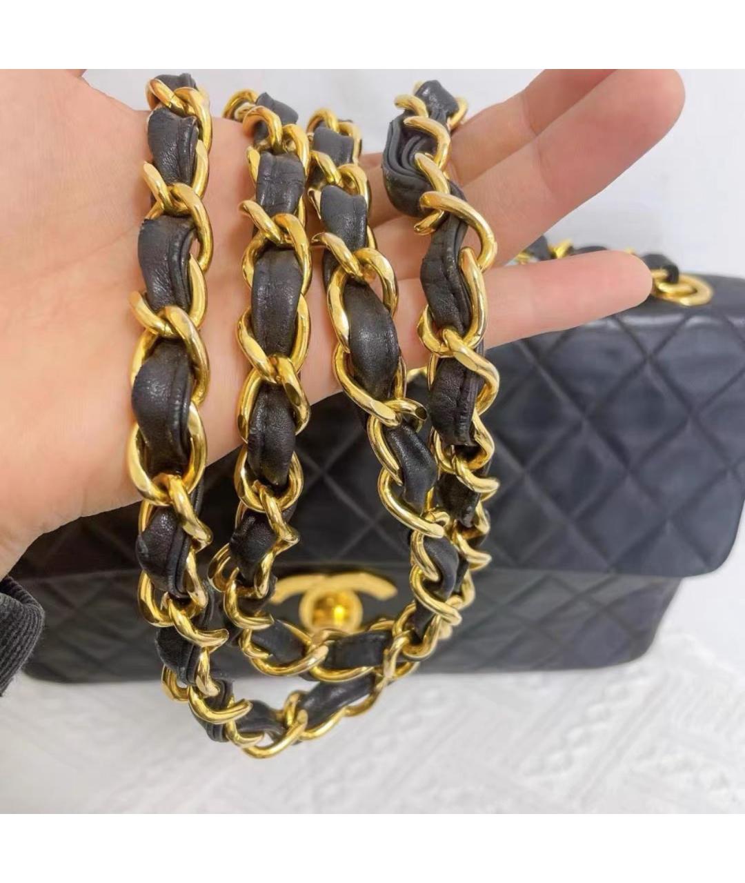 CHANEL Черная кожаная сумка через плечо, фото 3