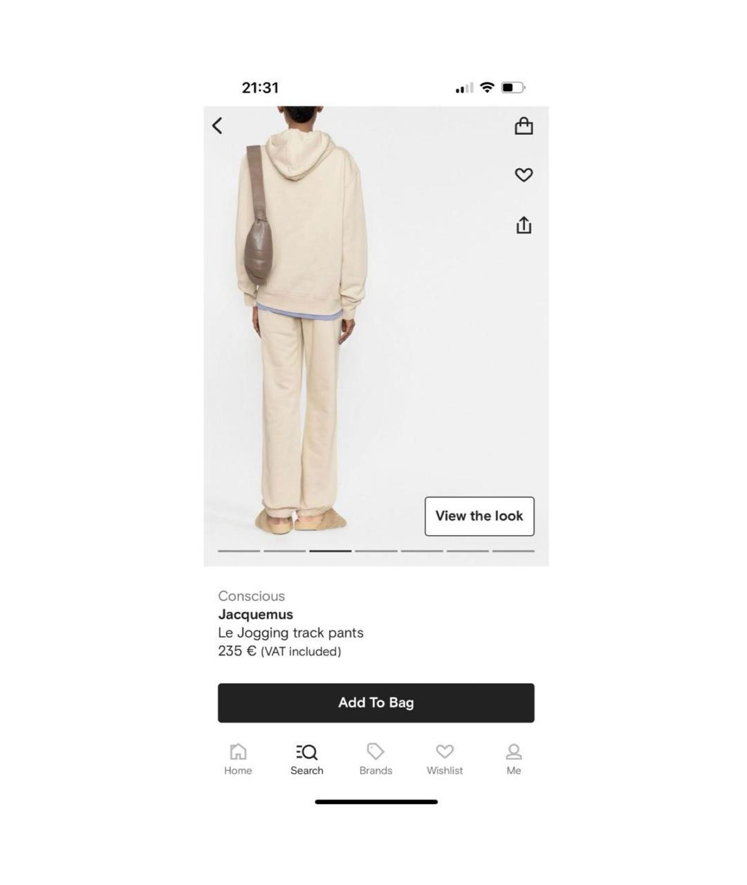 JACQUEMUS Бежевые хлопковые прямые брюки, фото 3