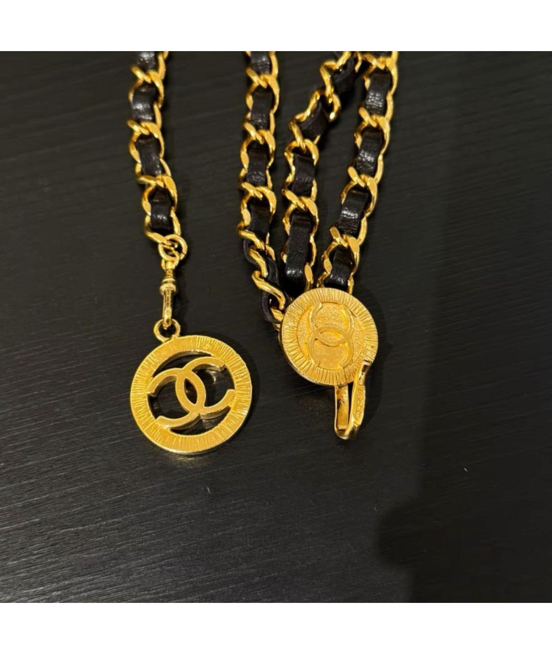 CHANEL Черный кожаный ремень, фото 2