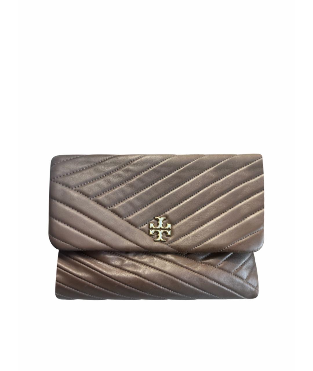 TORY BURCH Коричневая кожаная сумка через плечо, фото 1