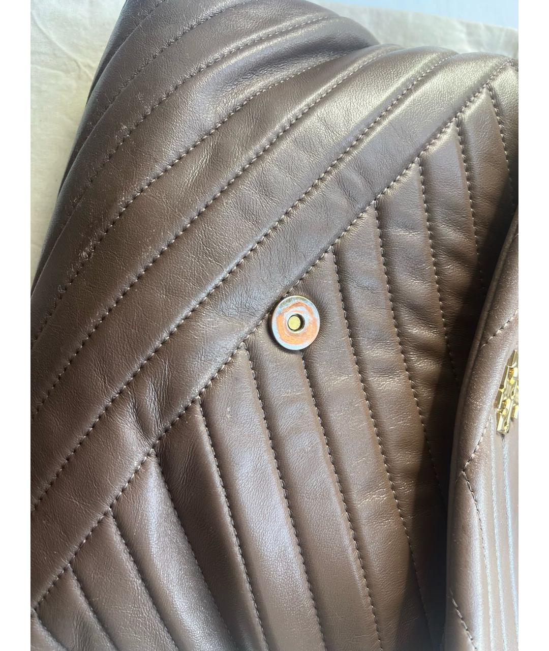 TORY BURCH Коричневая кожаная сумка через плечо, фото 4