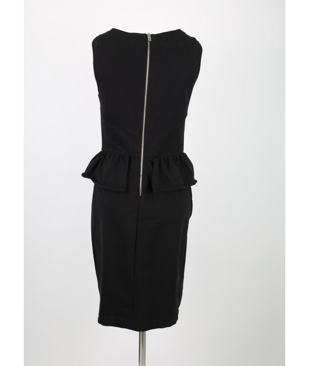 BLUMARINE Черное хлопко-эластановое коктейльное платье, фото 2