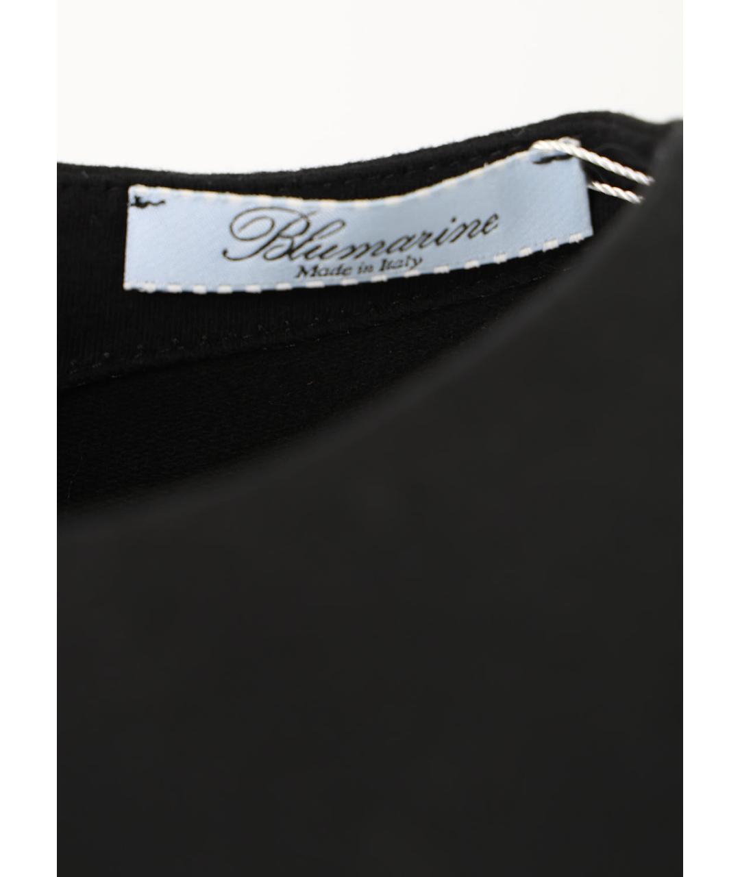 BLUMARINE Черное хлопко-эластановое коктейльное платье, фото 3