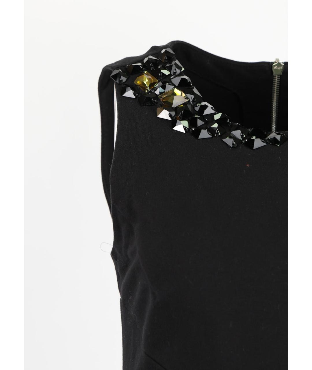 BLUMARINE Черное хлопко-эластановое коктейльное платье, фото 5