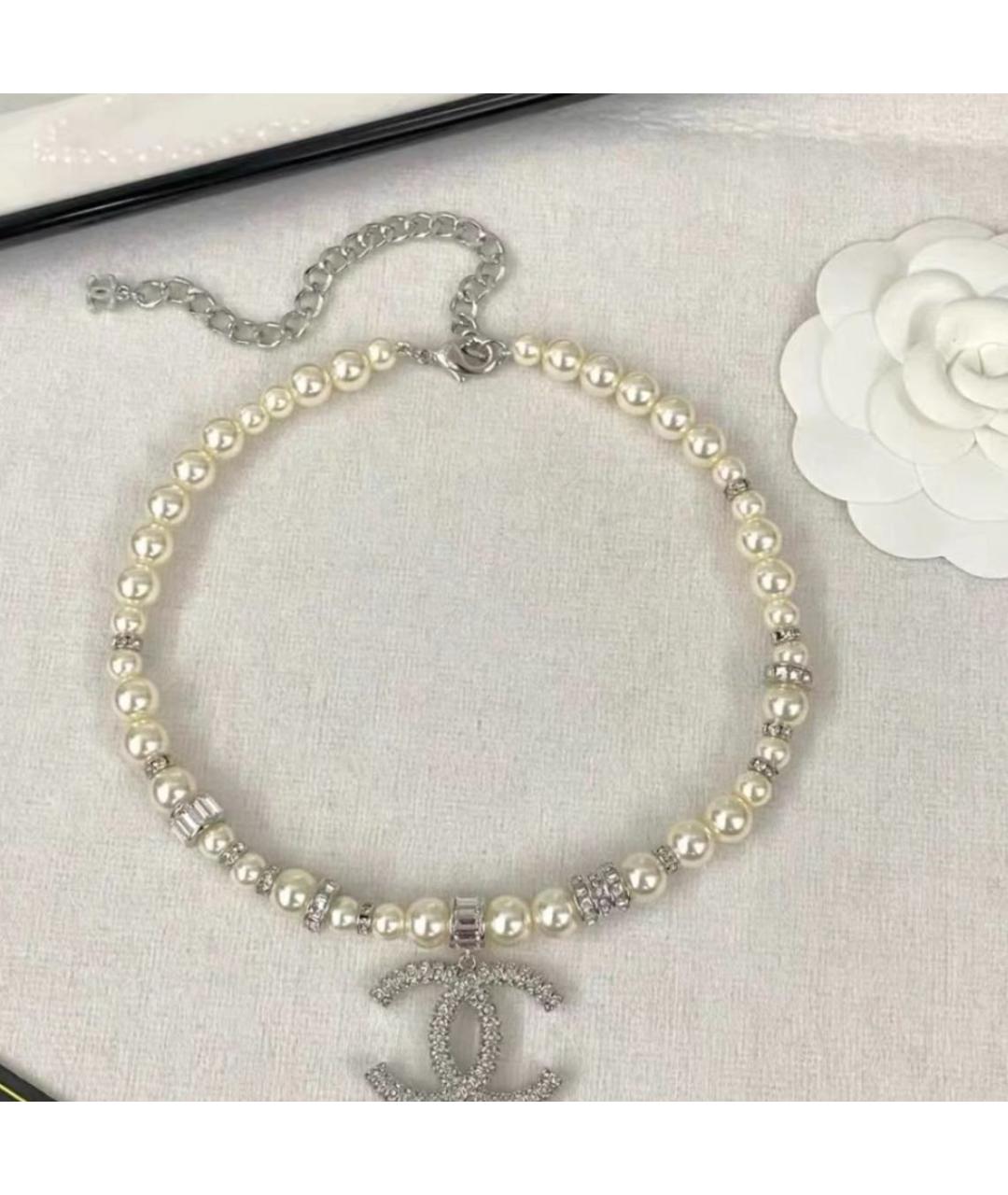 CHANEL Бежевый чокер, фото 5