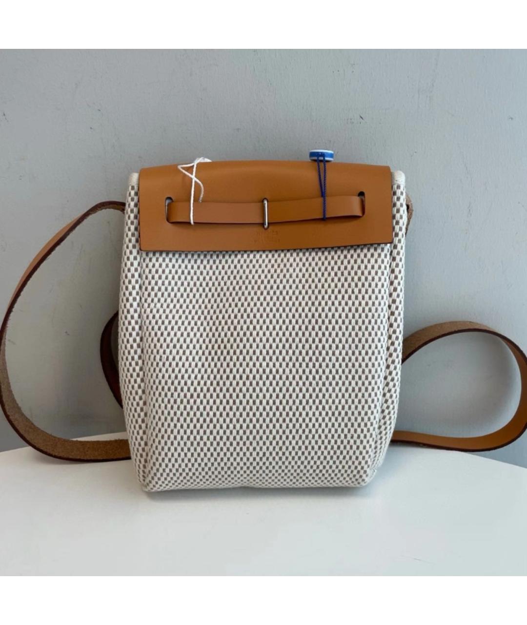 HERMES Бежевая кожаная сумка через плечо, фото 2