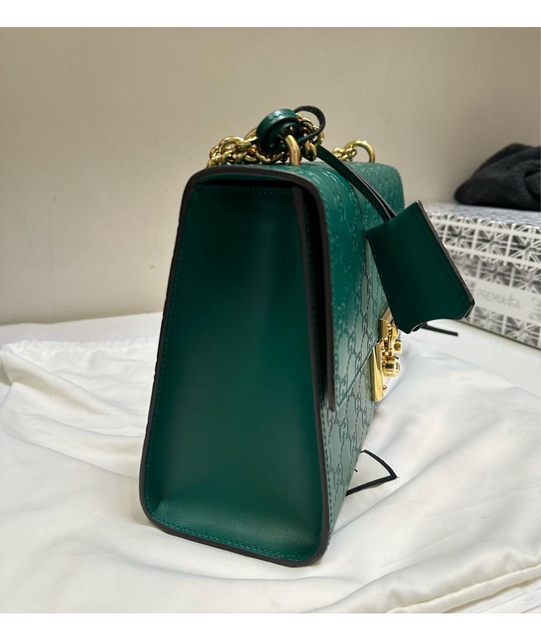 GUCCI Зеленая кожаная сумка через плечо, фото 2
