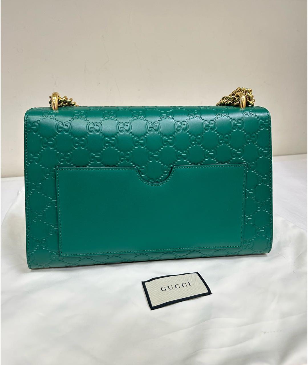GUCCI Зеленая кожаная сумка через плечо, фото 3
