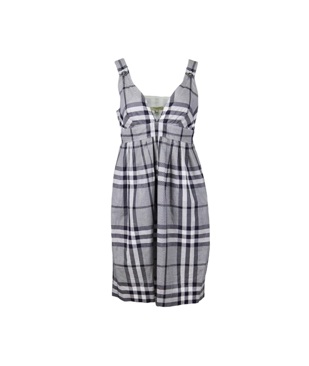 BURBERRY Серый хлопковый сарафан, фото 6