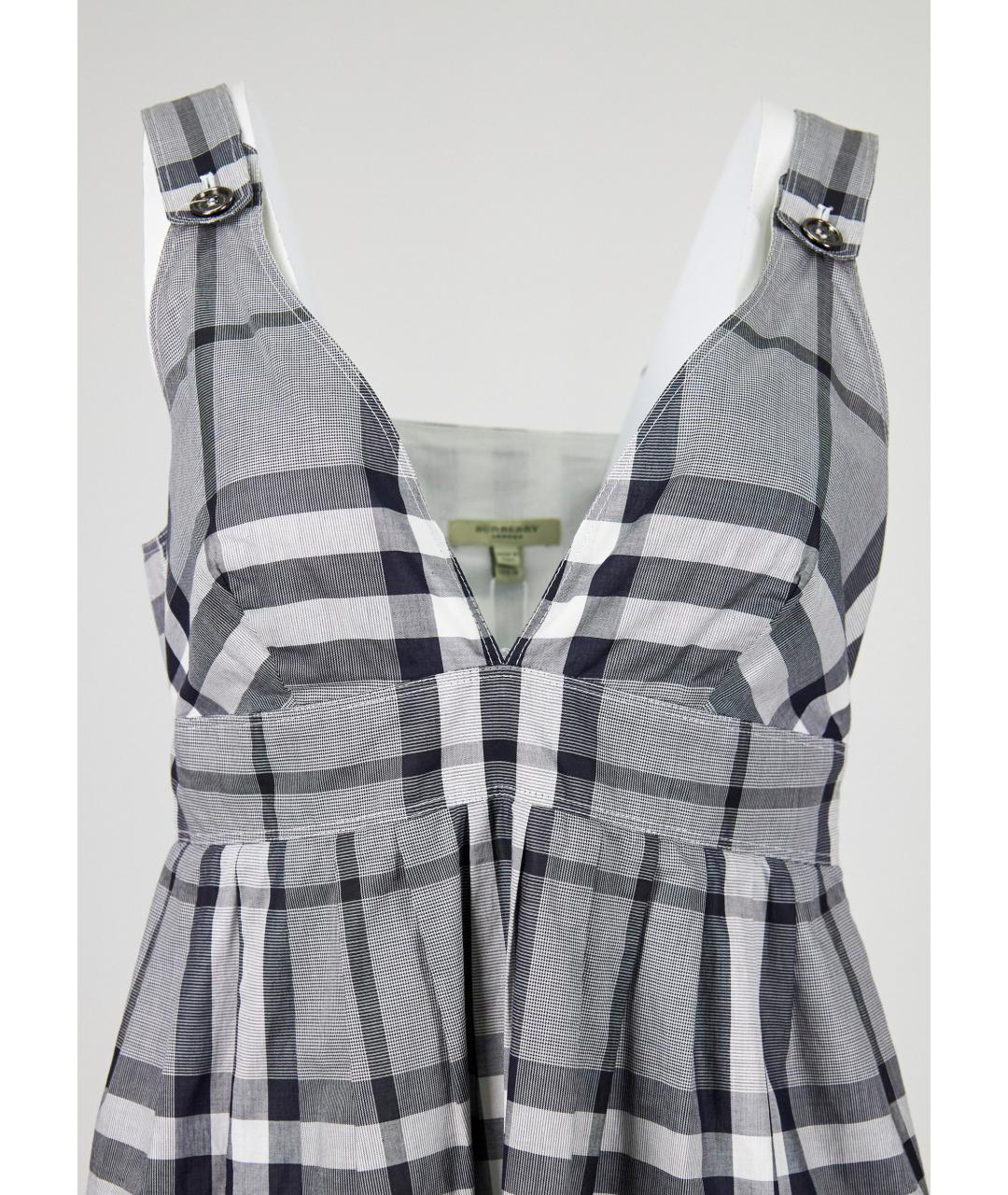 BURBERRY Серый хлопковый сарафан, фото 4