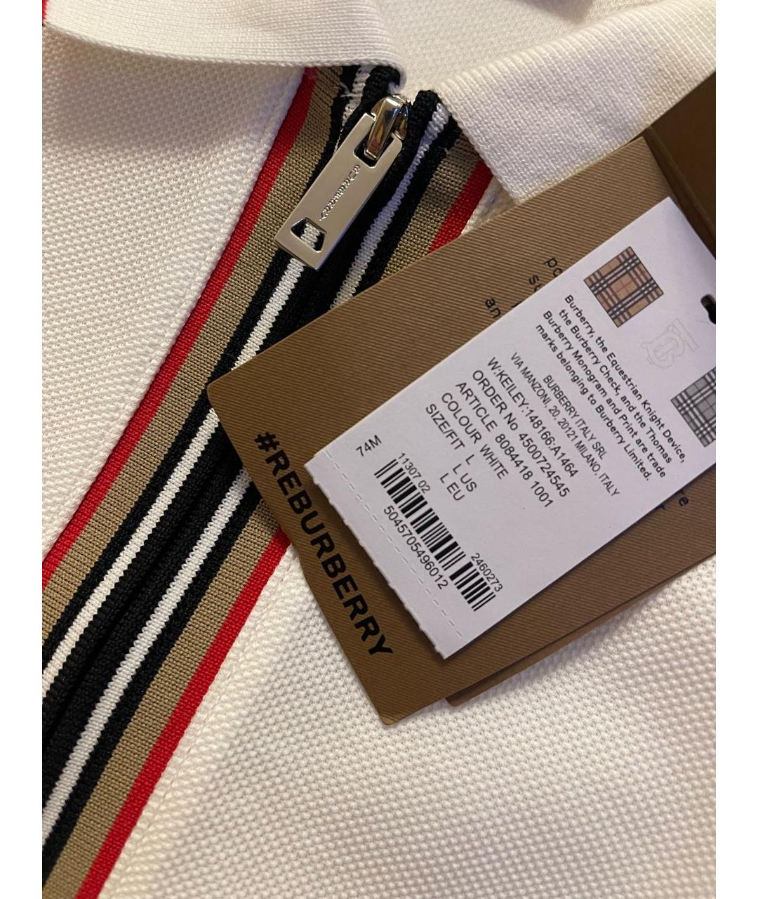 BURBERRY Белое хлопковое повседневное платье, фото 3