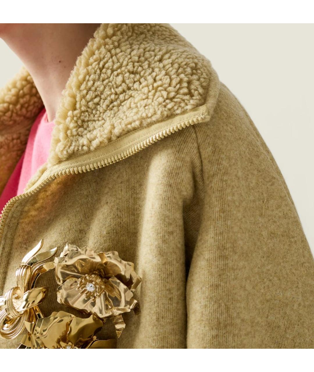 MIU MIU Бежевая шерстяная куртка, фото 4