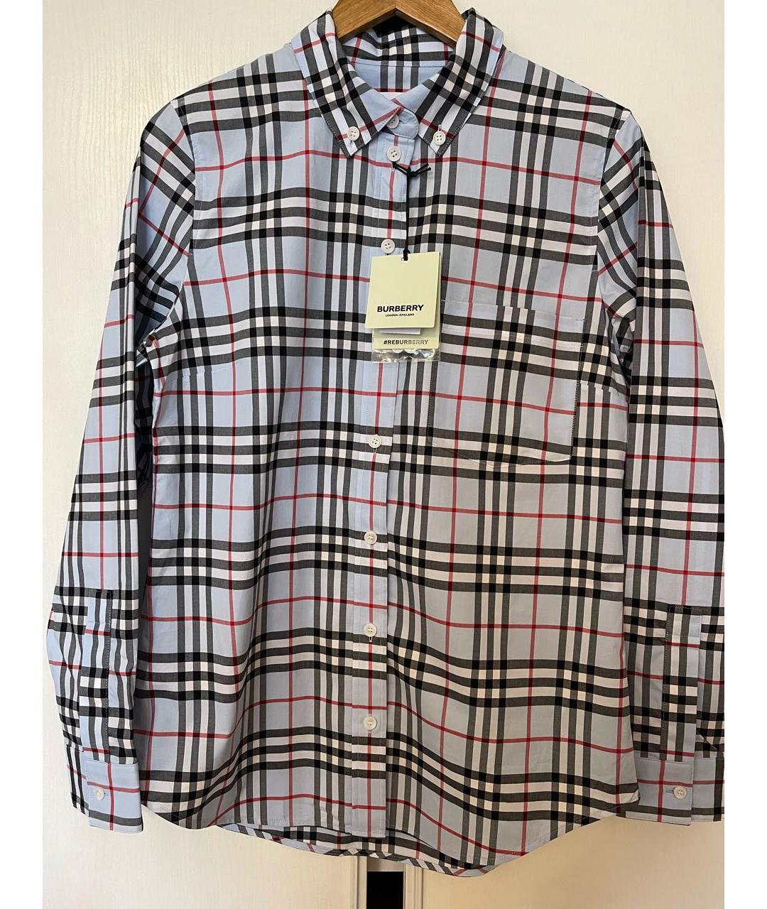 BURBERRY Голубая хлопковая рубашка, фото 5