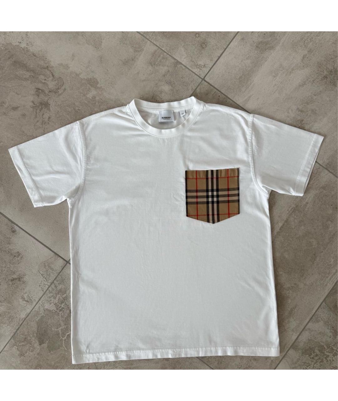 BURBERRY Белая футболка, фото 5