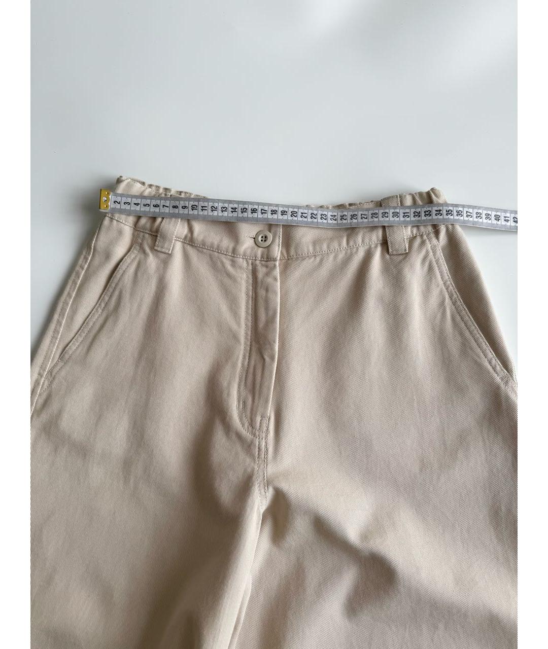 WEEKEND MAX MARA Бежевые хлопковые джинсы клеш, фото 5