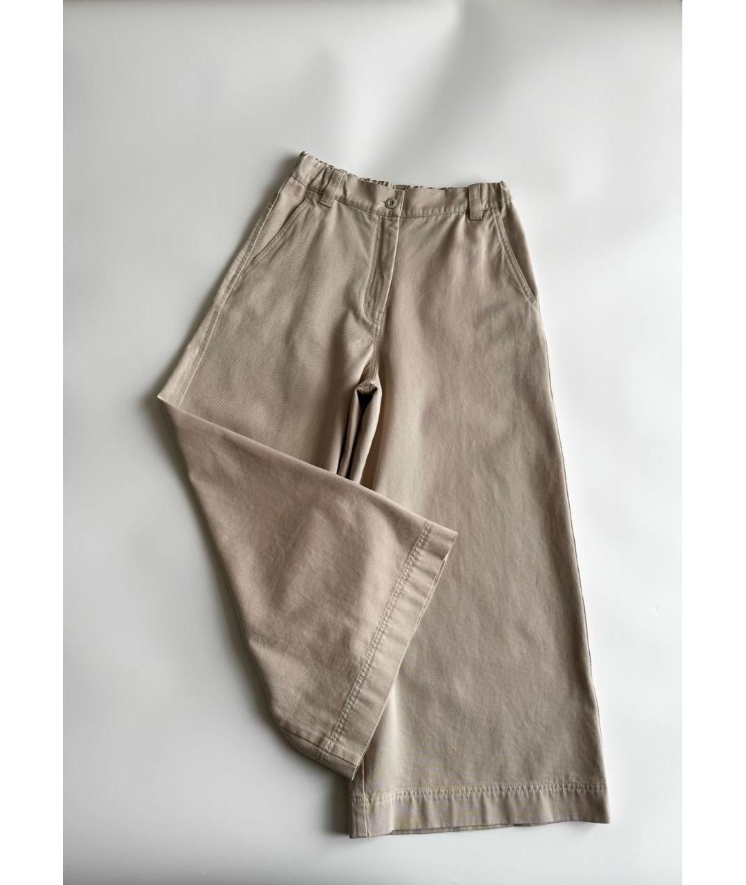 WEEKEND MAX MARA Бежевые хлопковые джинсы клеш, фото 2