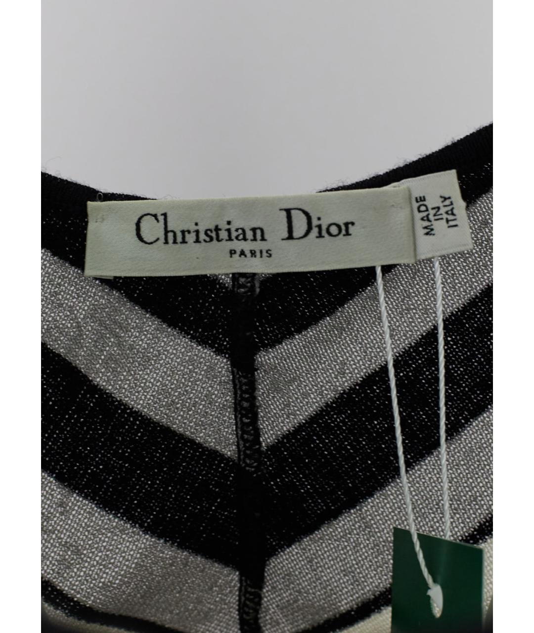 CHRISTIAN DIOR Мульти шерстяное повседневное платье, фото 3
