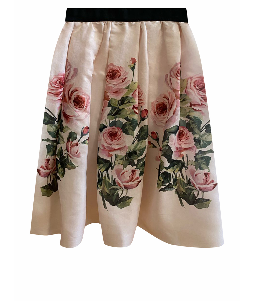 DOLCE&GABBANA Розовая шелковая юбка, фото 1