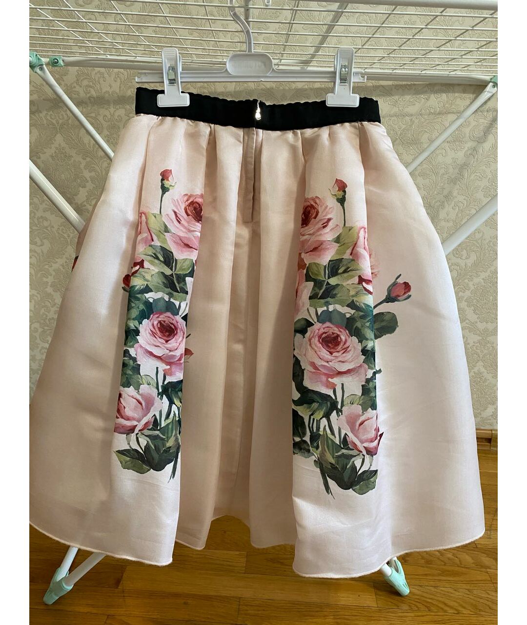 DOLCE&GABBANA Розовая шелковая юбка, фото 2