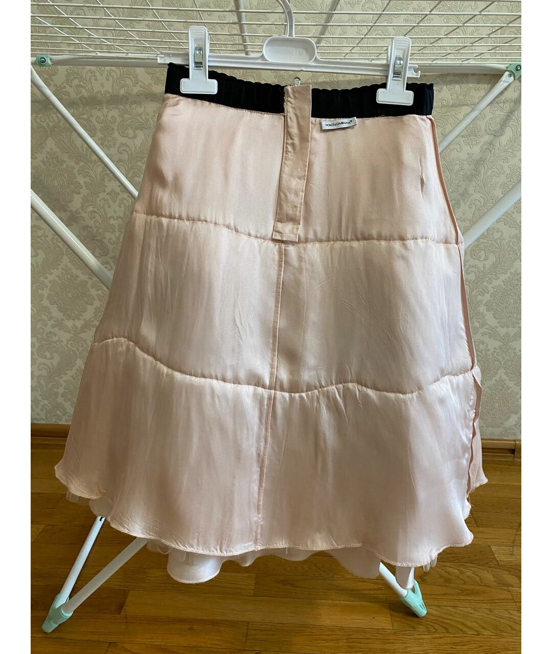 DOLCE&GABBANA Розовая шелковая юбка, фото 6