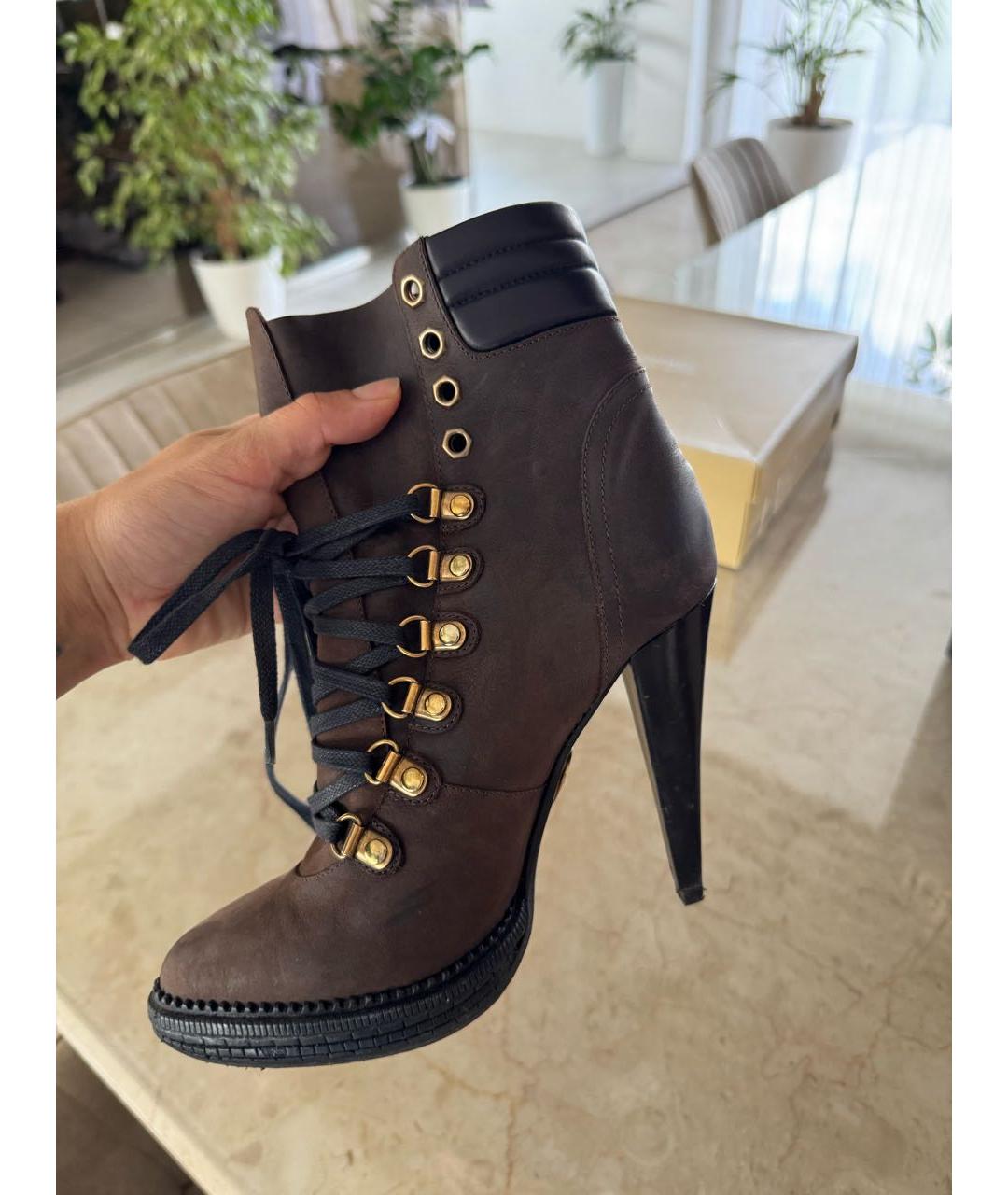 MICHAEL KORS Черные кожаные ботильоны, фото 3