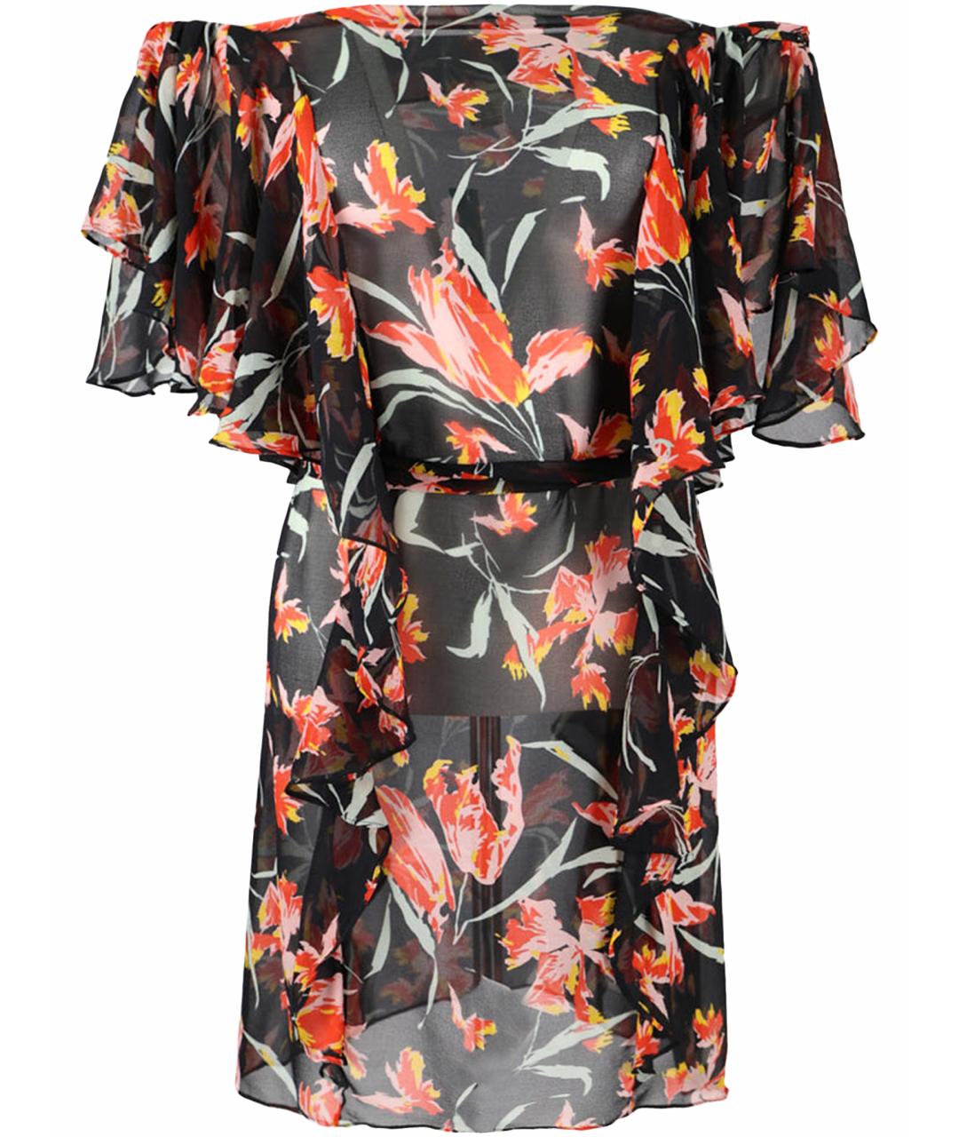 DIANE VON FURSTENBERG Мульти шелковое коктейльное платье, фото 1