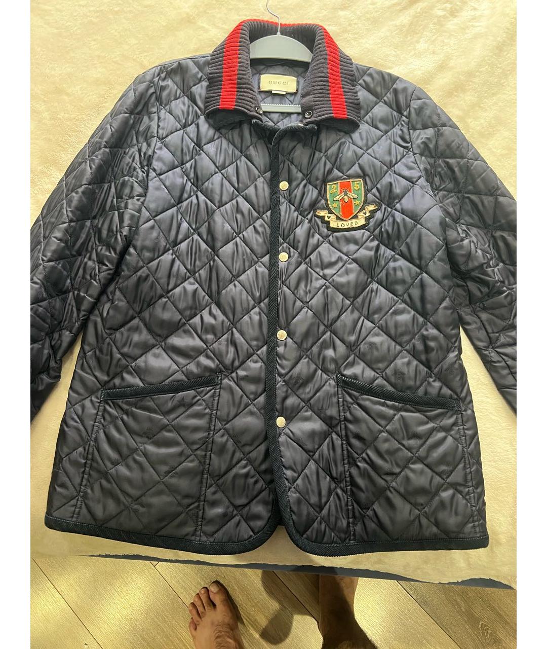 GUCCI Синяя хлопковая куртка, фото 7
