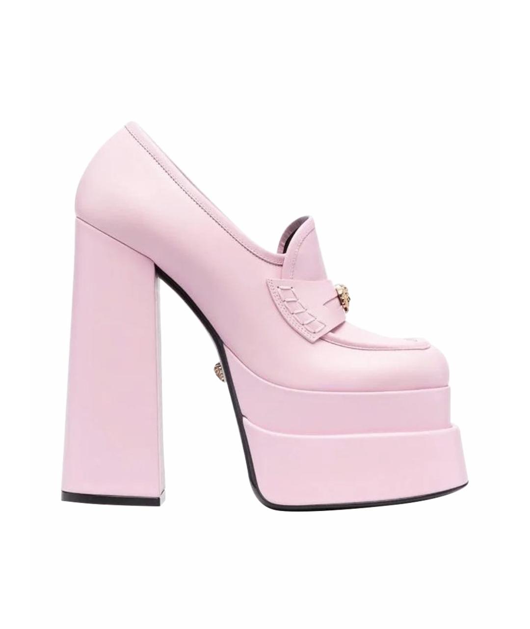VERSACE Розовые кожаные туфли, фото 1